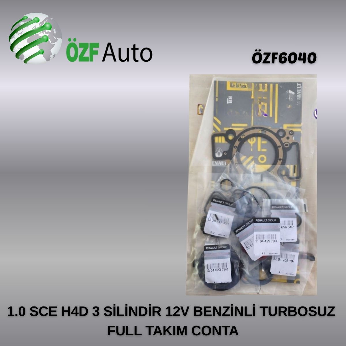 1.0 SCE H4D 3 SİLİNDİR 12V BENZİNLİ TURBOSUZ FULL TAKIM CONTA